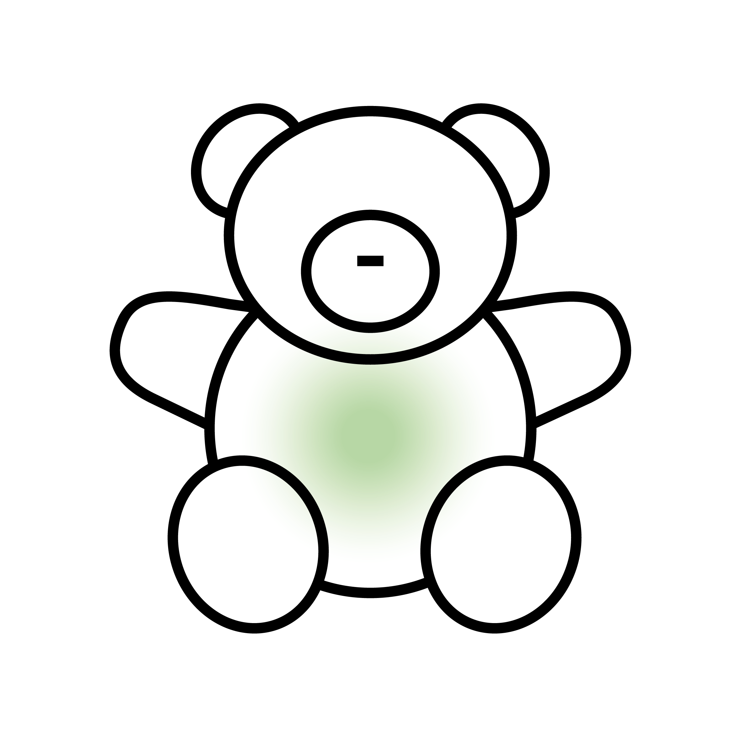 Illustration eines einfachen Teddybären.